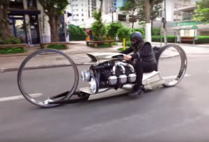 Hubless Airplane Engine Motorcycle