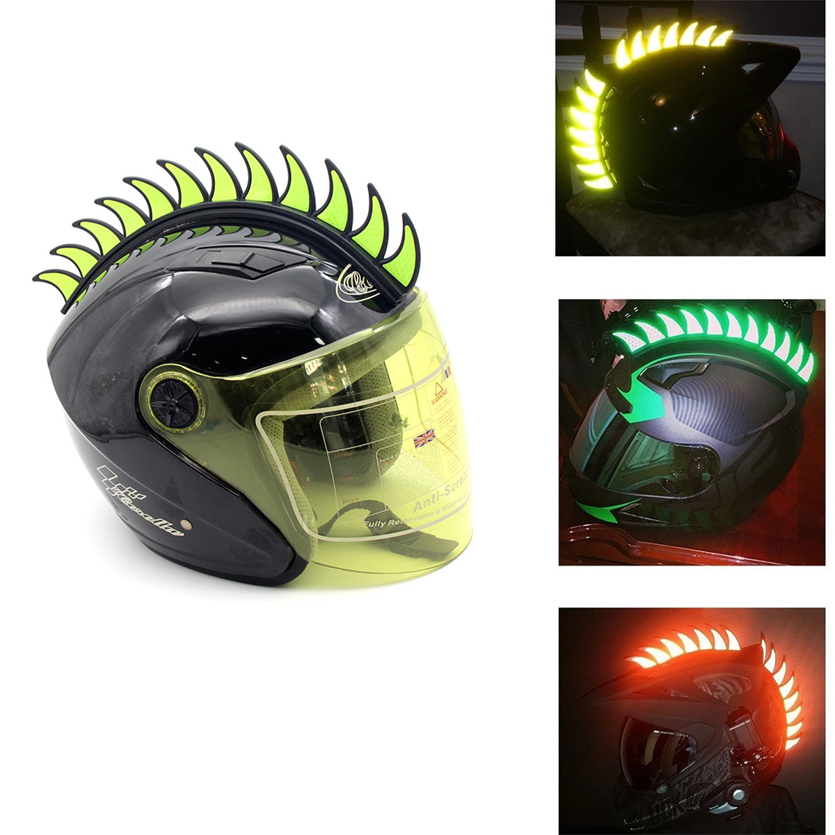 Motorcycle Helmet Reflective Spikes Add On | Moto Gear Knowledge